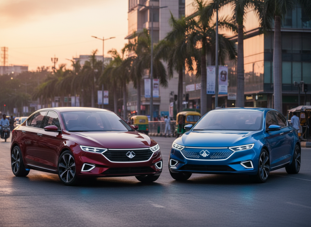 नव्या compact sedan चे प्रातिनिधिक चित्र